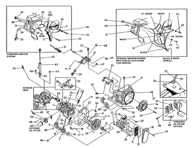 Engine Part 2 Diagram and Parts List for 0486-0-GN3,800  Briggs and Stratton Generator